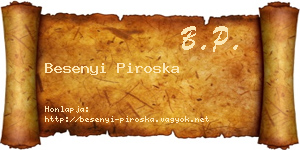 Besenyi Piroska névjegykártya