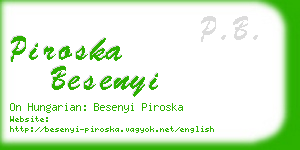 piroska besenyi business card